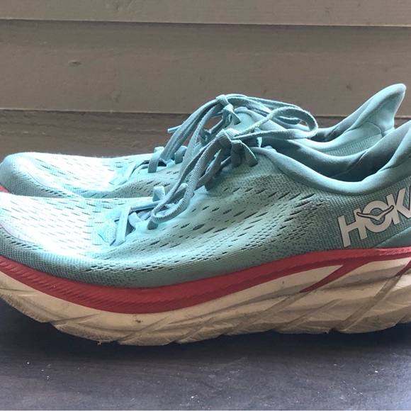 Hoka One One Clifton 8 Women’s Teal Blue FE1221C W Wide Running Sneakers 9D - Picture 3 of 14